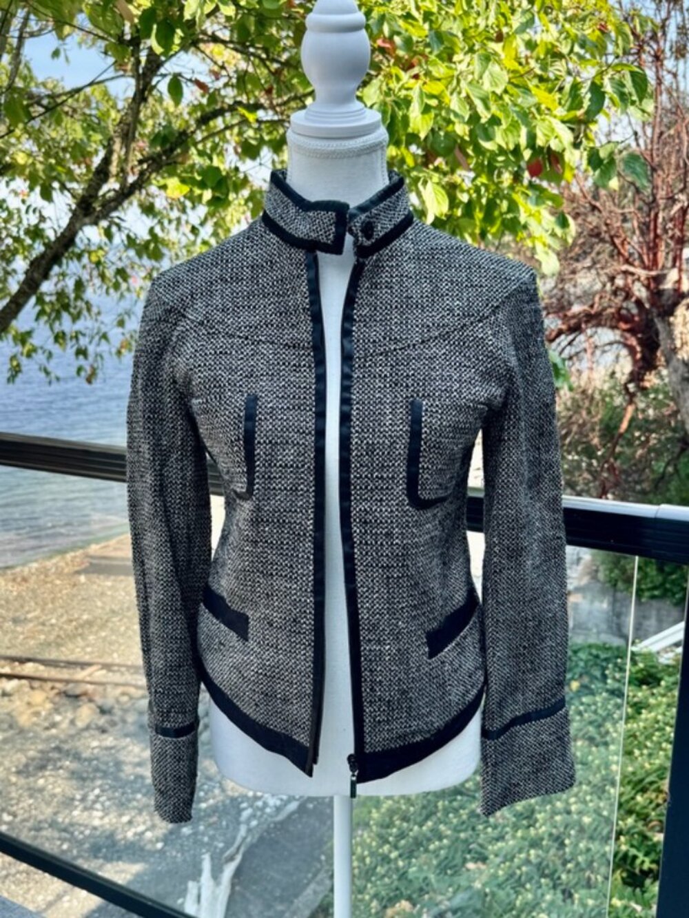 Sand Copenhagen Tweed Boucle Moto Blazer